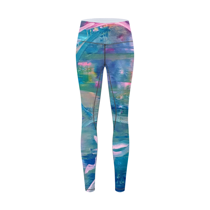 All-Over Print Women's Top Stitch Yoga Leggings